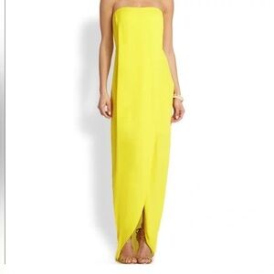 BCBGMaxAzria yellow strapless Jesse dress | size 4
